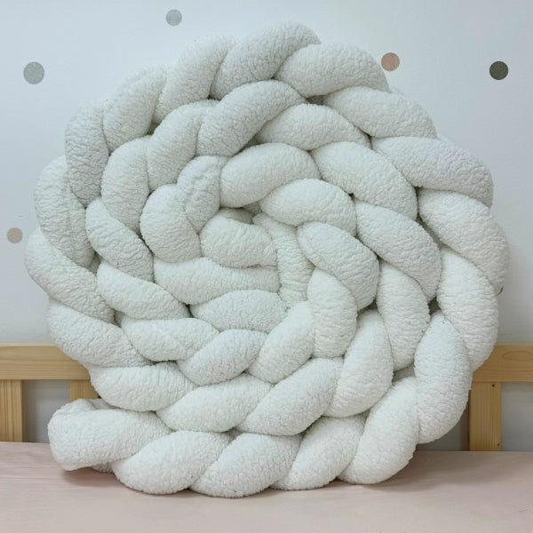 Braided Bed Bumper Teddy Dove - 3 braids