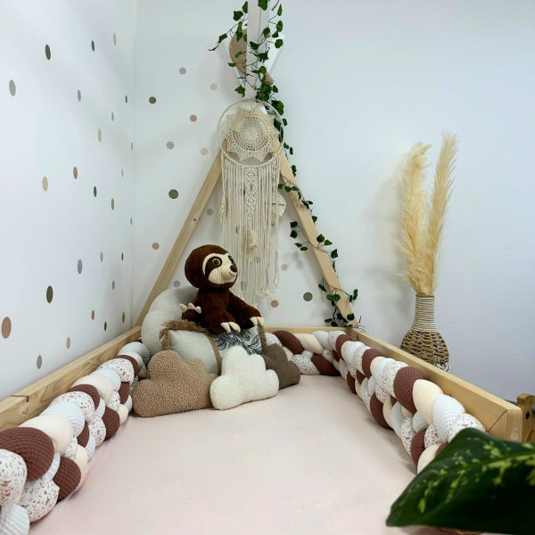 Braided Bed Bumper Winter Wood - 4 braids