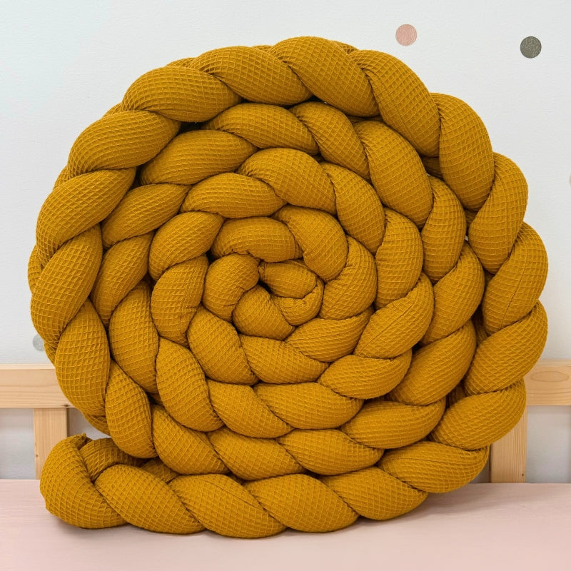 Braided Bed Bumper Waffle Pique Honey - 3 braids