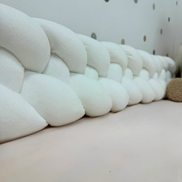 Braided Bed Bumper Velvet Touch Dove - 4 braids