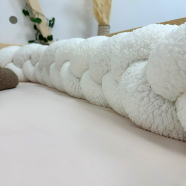 Braided Bed Bumper Teddy Dove - 3 braids