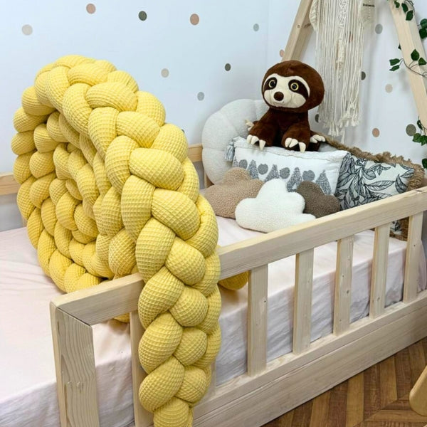 Braided Bed Bumper Waffle Pique Golden - 4 braids