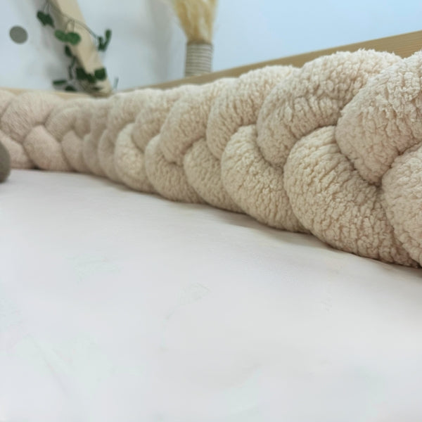 Braided Bed Bumper Teddy Almond - 3 braids
