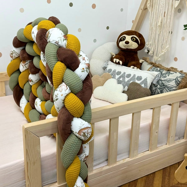 Braided Bed Bumper AUTUMN GLOW - 4 braids