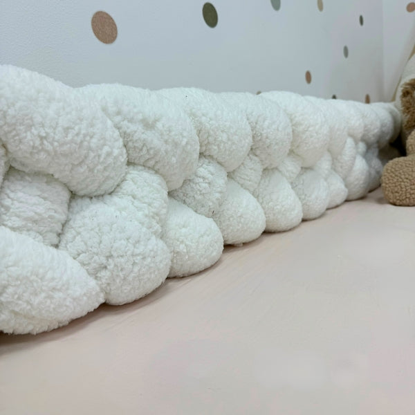 Braided Bed Bumper Teddy Dove - 4 braids