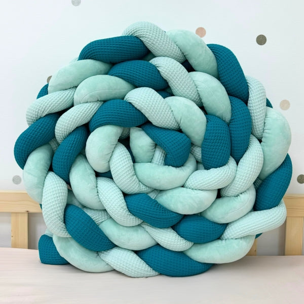 Braided Bed Bumper Blue Island - 3 braids