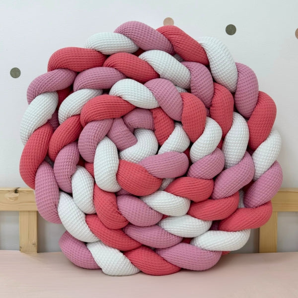 Braided Bed Bumper Marshmallow Dreams - 3 braids