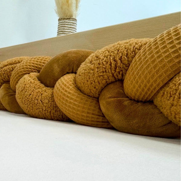 Braided Bed Bumper Camel Cuddle - 3 braids