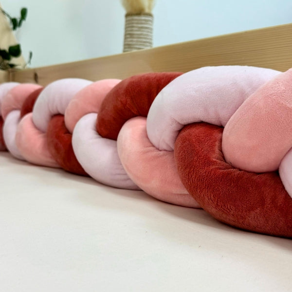 Braided Bed Bumper Pink Paradise - 3 braids